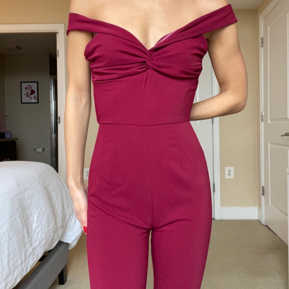 by the way. Burgundy Jumpsuit